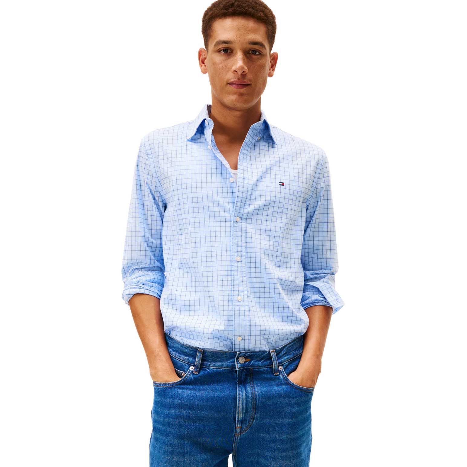 Tommy Hilfiger Core Tattersall Poplin Regular Fit Shirt